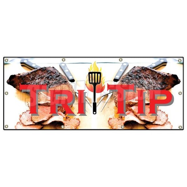 TRI TIP BANNER SIGN butcher custom cuts meat usda steaks roasts chops